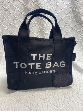Marc Jacobs small Black Canvas The Tote Bag with Logo roomy easy clean designer